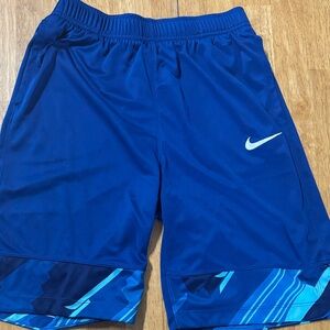 Nike Royal Blue Athletic Shorts with White Swoosh